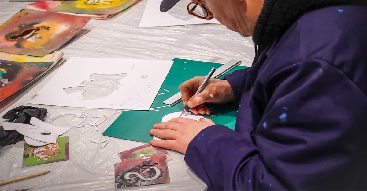 Stencil art workshop